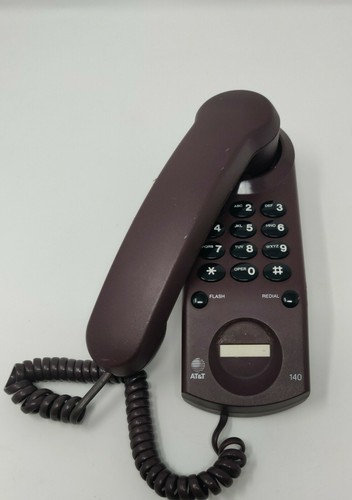 Vintage AT & T Push Button Maroon Red Desk or Wall Mount Design Line 140 - Zdjęcie 5 z 5