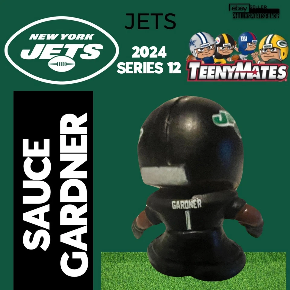 Figura Min TeenyMates NFL New York NY JETS Serie 12 2024 Ahmed Sauce Gardner Foto 2 de 2