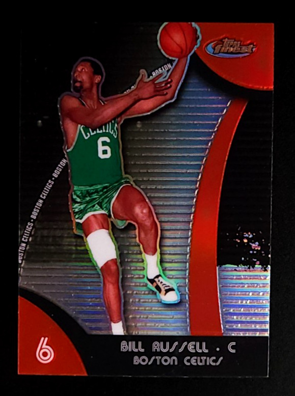 2007-08 Topps Finest Refractor Bill Russell #44 HOF