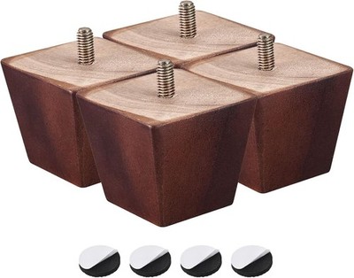 4er Set quadratisch Massivholz Möbelbeine 2 Zoll 50 mm Couch Füße Stuhl Tisch