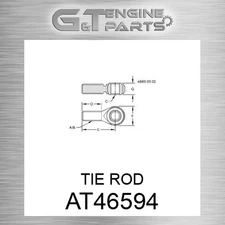 AT46594 TIE ROD fits JOHN DEERE (Surplus Open Box)