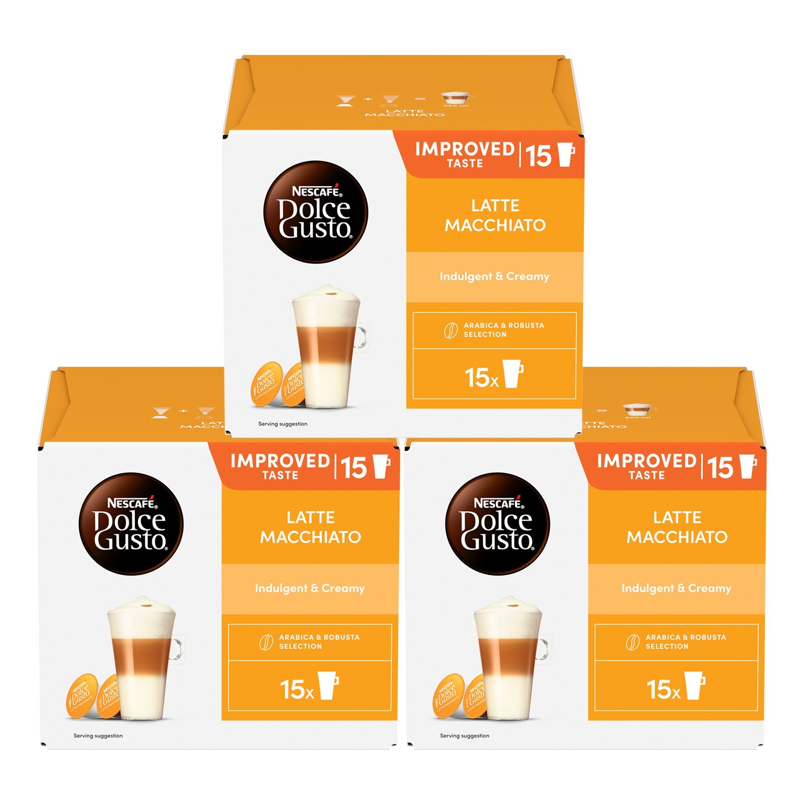 Nescafe Dolce Gusto Latte Macchiato Xl Pack (Pack Of 3 - 45 Servings) - Image 2