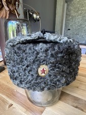 Original Vintage USSR High Officer Winter Hat Ushanka Astrakhan Lamb / Karakul