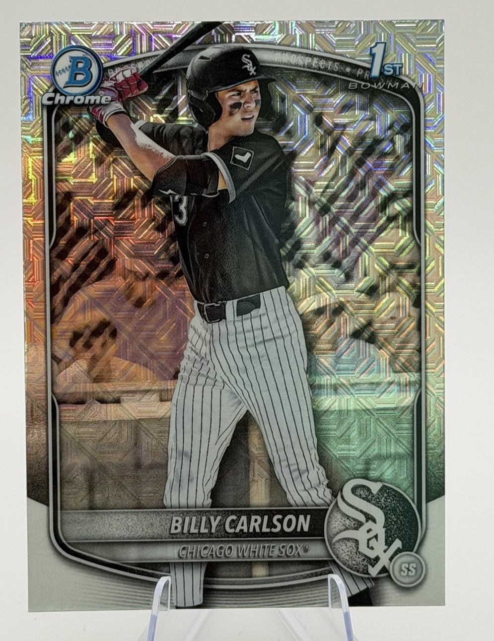 A233 - 2025 Bowman Draft 1st Chrome #BDC-10 Billy Carlson MOJO REFRACTOR