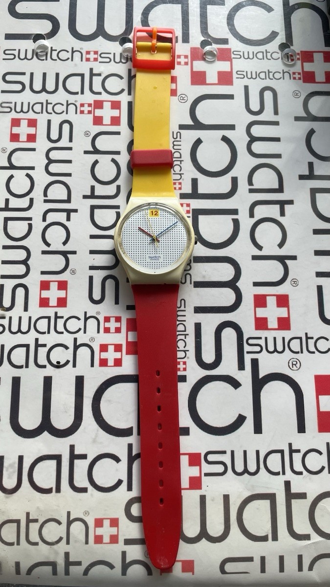 Swatch Dotted Swiss GW104 1985 Standard Gents 34mm New Band | eBay