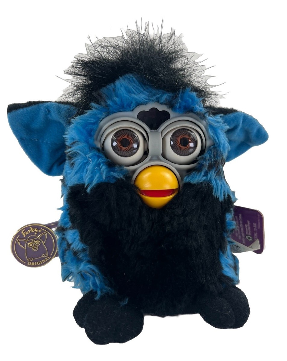 Vintage 1999 Furby Blue And Black Turtle Model 70-800 Tiger Hasbro