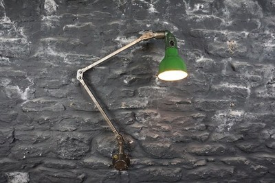 Mek-Elek Engineers Articulated Wall Light Machinists Work Lamp ~Restored Rewired