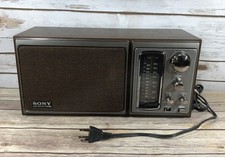 Vintage SONY ICF-9580W Radio FM/AM Bass Reflex System Wooden Tabletop TESTEDWORK