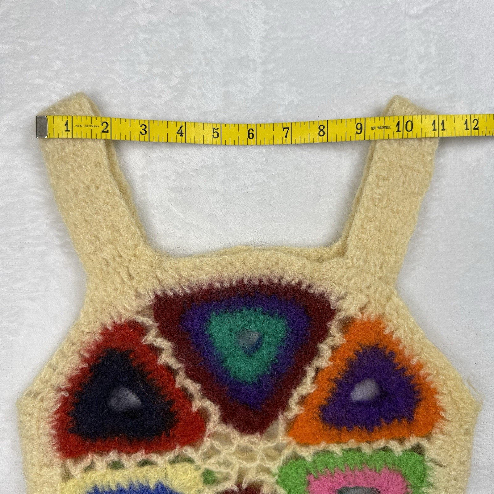 Handmade Crochet Patchwork Vest Multicolor Boho H… - image 2