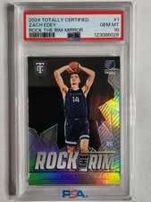 2024-25 Panini Totally Certified - Rock the Rim Zach Edey #1 Mirror (RC) PSA 10