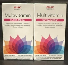 GNC Women's Ultra Mega Multivitamin Supplement for Health Wellness. 2 Pack. 