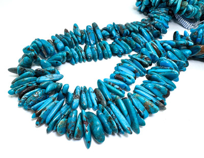 Natural Kingman Turquoise Slab Beads Genuine 14mm 26mm Arizona Gemstone PGS371