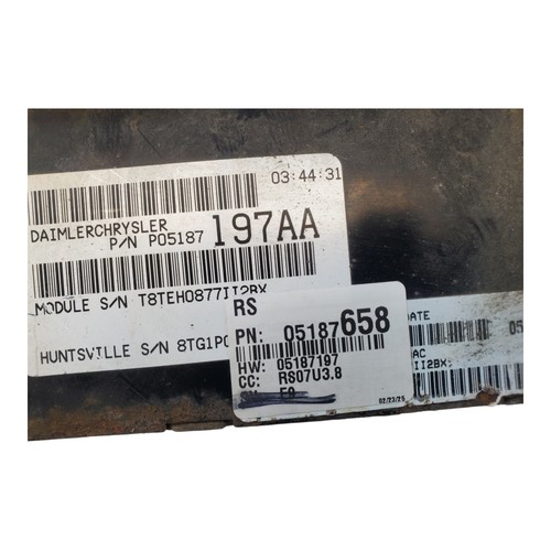 07 CARAVAN ENGINE ECM ELECTRONIC CONTROL MODULE 3.3L 3.8L P05187658AC 05187658AC - Imagen 2 de 5