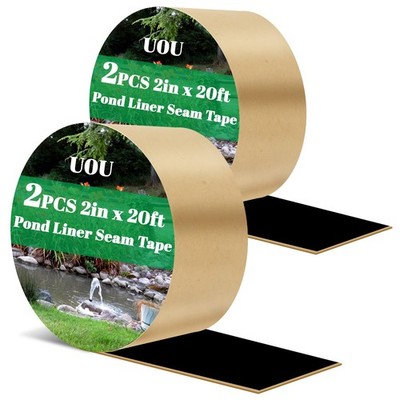 Pond Liner Seam Tape 2'' x 20'  Waterproof DoubleSided Butyl Repair Tape
