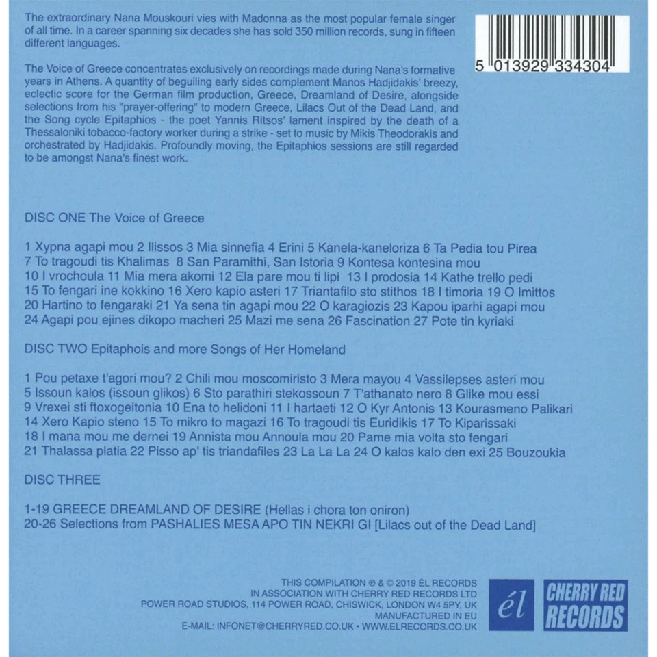 The Voice of Greece (3cd Boxset) Nana Mouskouri - Bild 3 von 4