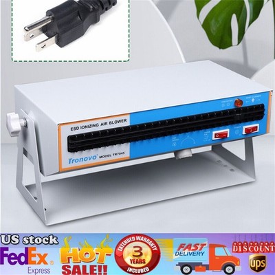 Anti-Static Ionizer Ionizing Air Blower Ion Fan Discharge Static Eliminator 110V