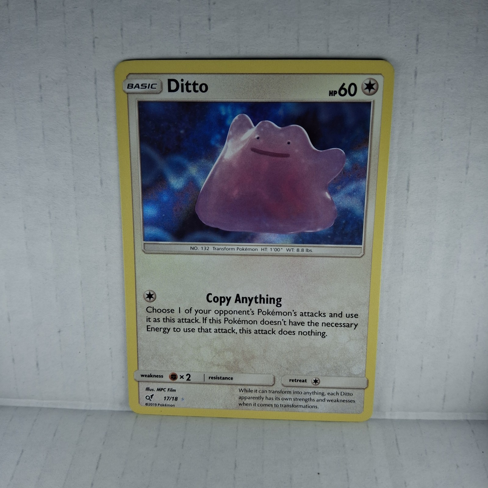 Ditto Holo Rare Detective Pikachu 17/18 LP Light Play Pokemon TCG Fast Shipping
