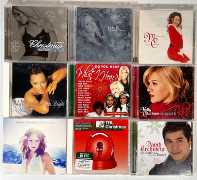 POP CHRISTMAS CD Lot of 9 Mariah Britney Whitney NSYNC Weezer Jewel Christina