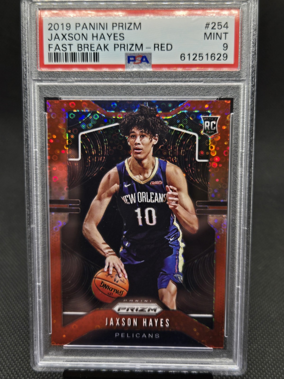 2019-20 Panini Prizm Fast Break Red /125 Jaxson Hayes #254 Rookie RC PSA 9
