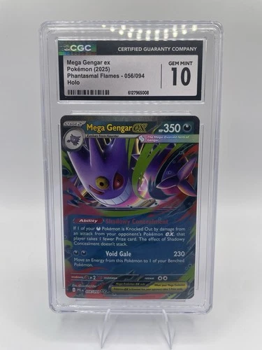 Mega Gengar ex 056/094 Phantasmal Flames Double Rare Holo CGC 10 2025