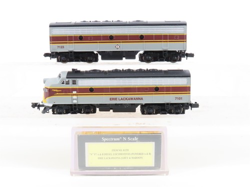 Juego diésel N Bachmann Spectrum 81255 EL Erie Lackawanna EMD F7A/B #7101/7123 | Zustand: Used