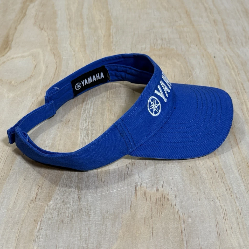 Chapéu de viseira solar ajustável YAMAHA azul/branco - Imagem 2 de 4