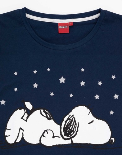 Peanuts Blue Snoopy Short Sleeve Short Leg Pyjama Set Womens - Picture 5 of 16