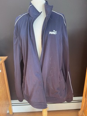 PUMA Athletic Jacket Piped Tricot Full-Zip Track Jacket Men Size XL Full Zipper