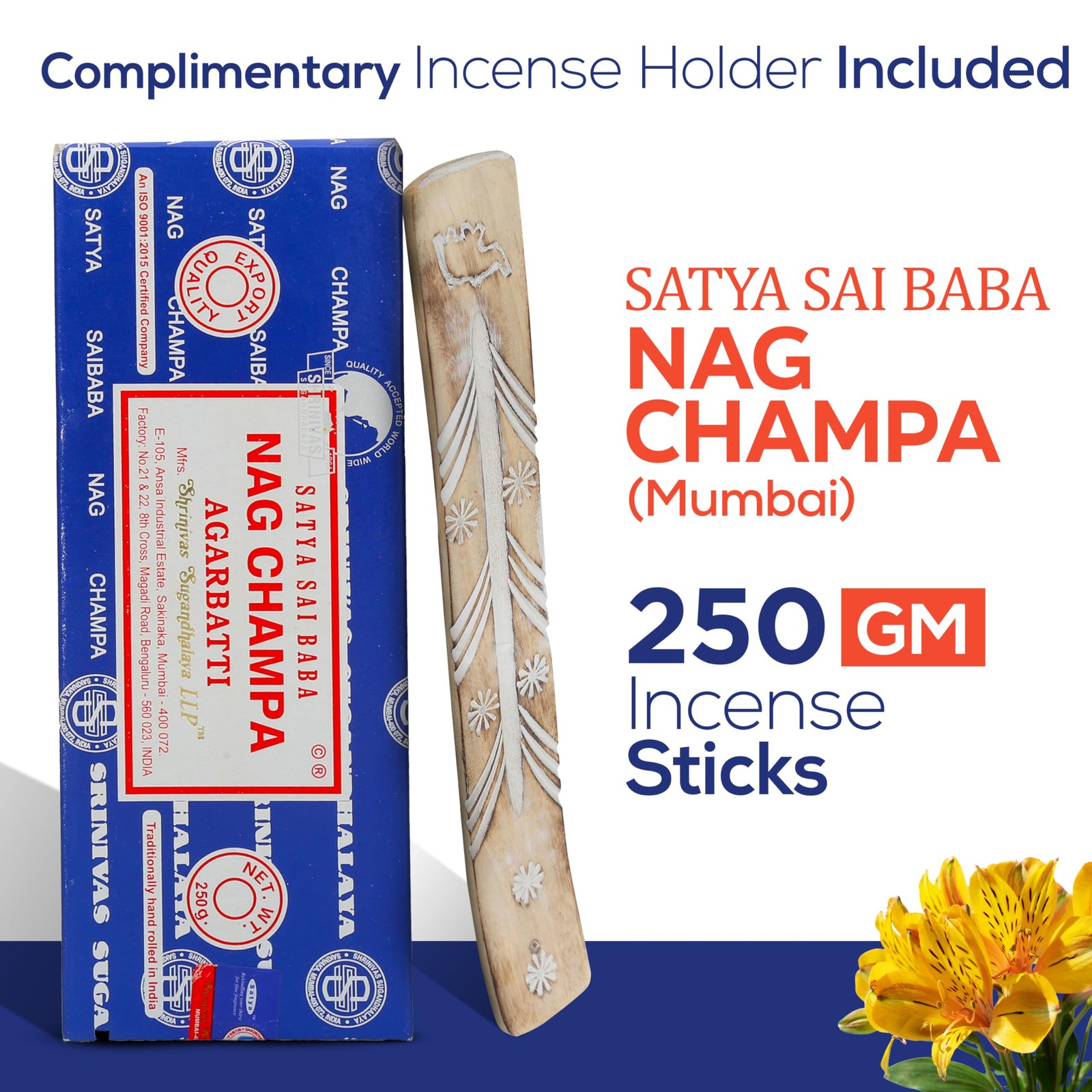Satya Nag Champa Incense Sticks 250 gm Pack, sai Baba Insenses with Raajsee