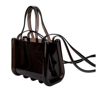 Melissa x Telfar Small Jelly Shopper Bag *Black* Mini Handbag PVC