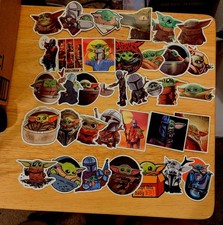 Star Wars Grogu and Mandalorian Stickers 34 Total Brand New