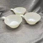 Anchor Hocking Fire King Soup/Chili Bowls w/ Handles Milk Glass Vintage Set Of 3