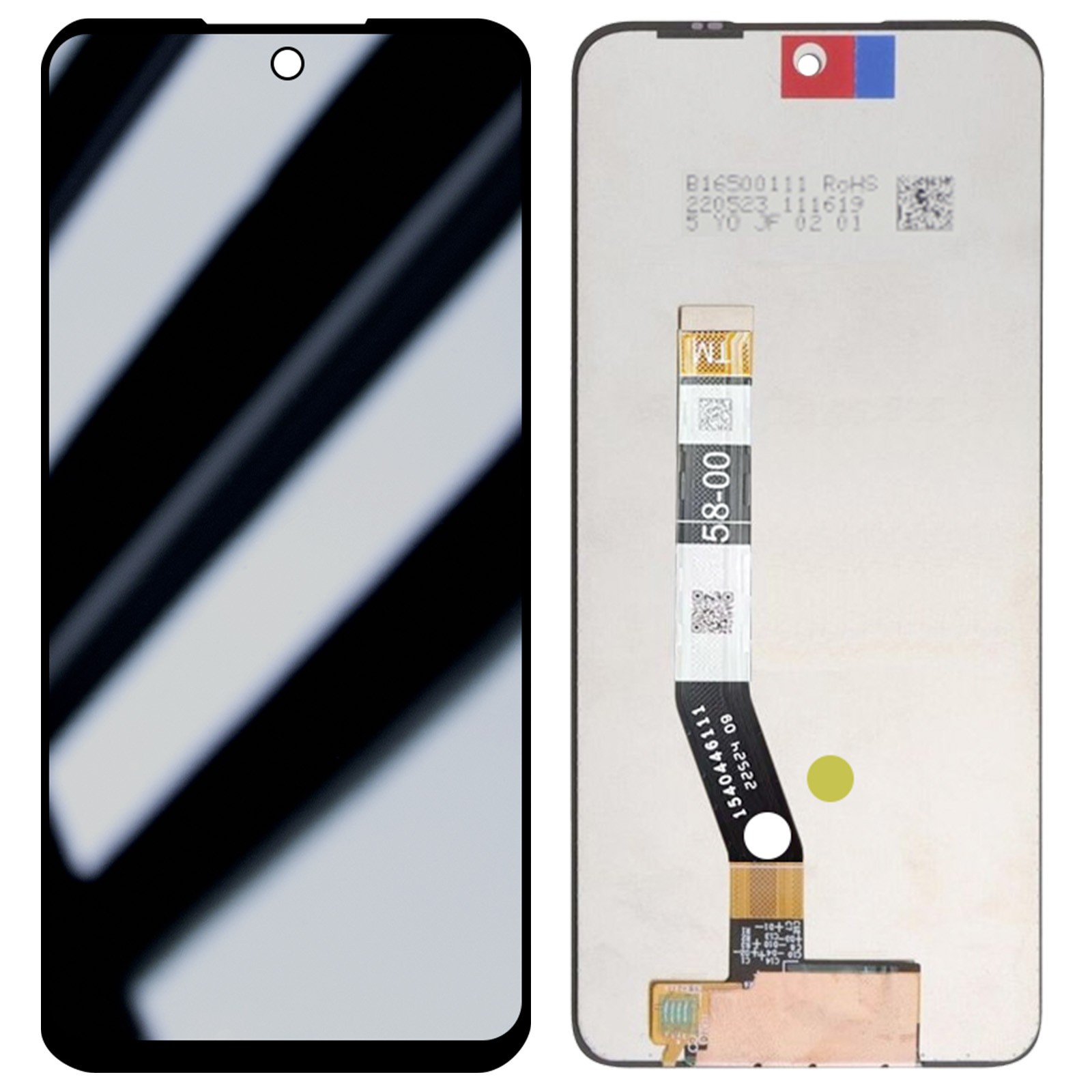 Écran LCD pour Moto G73 noir avec vitre tactile en kit de réparation complet