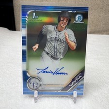 2019 Bowman Chrome 1st Bowman Blue Refractor /150 Terrin Vavra 1st Auto
