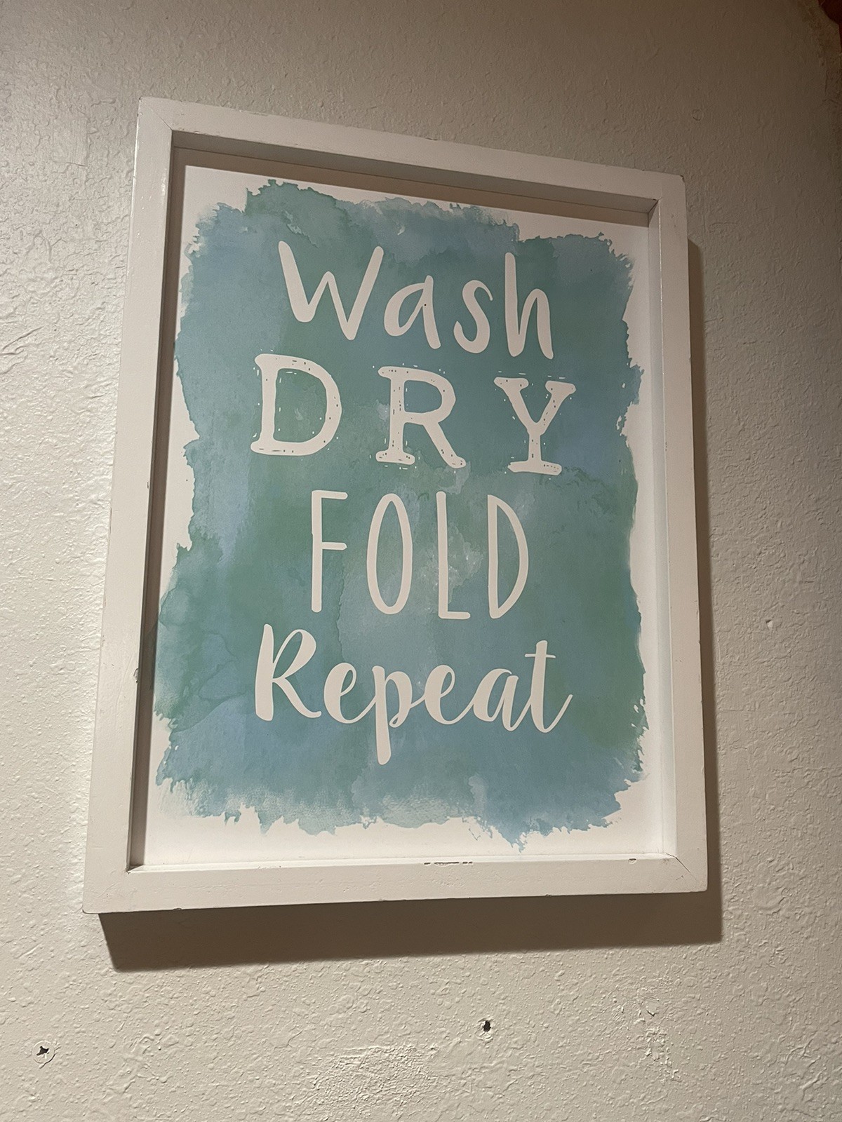 Hobby Lobby Rectangle Laundry Sign 16x13 Approx