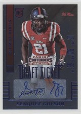 2015 Contenders Draft Picks College Ticket Blue Foil Senquez Golson Auto 0c2