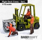 Basekraft 1/72 US Navy aircraft-carrier flight deck missile forklift and crew