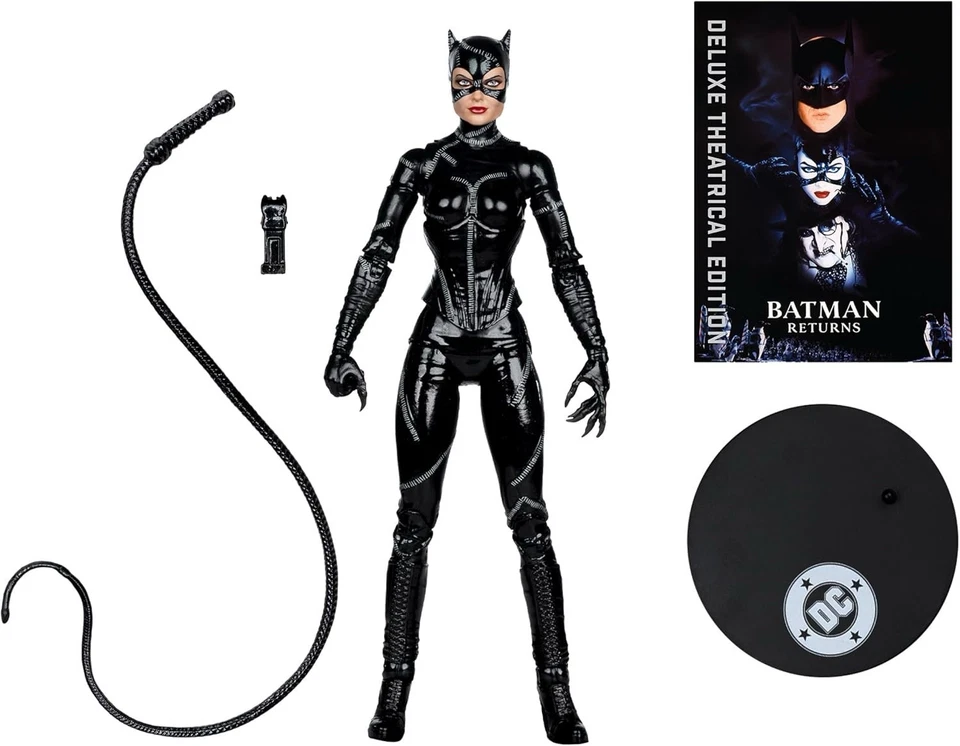 Figura de acción McFarlane DC Catwoman Batman Returns Deluxe edición teatral 7" Foto 3 de 4