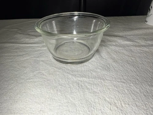 Vintage PYREX Clear Glass Custard Dessert Bowl 5” USA Ovenware Small Mixing