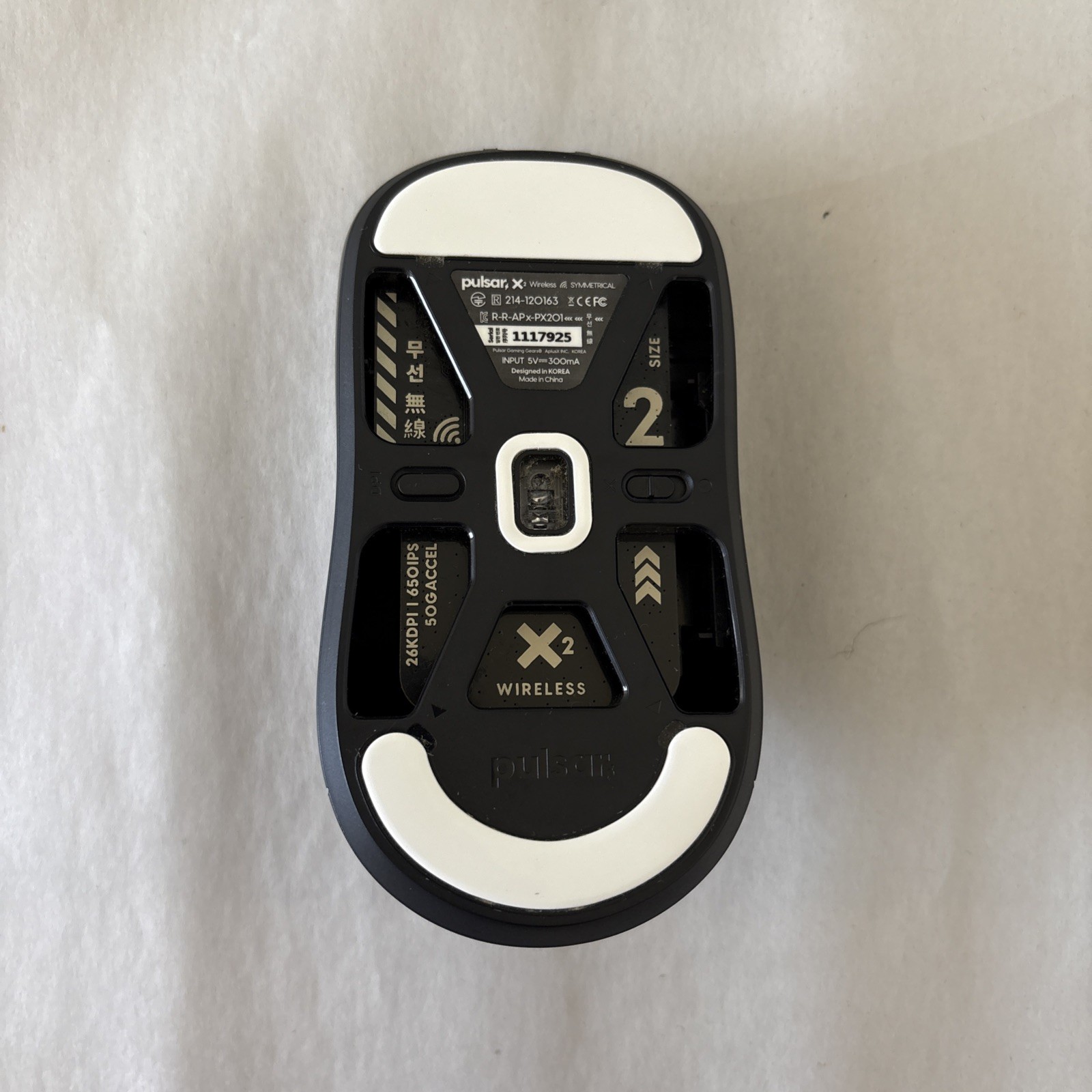 Pulsar X2 Wireless Gaming Mouse Size 2 Black Lightly Used-image