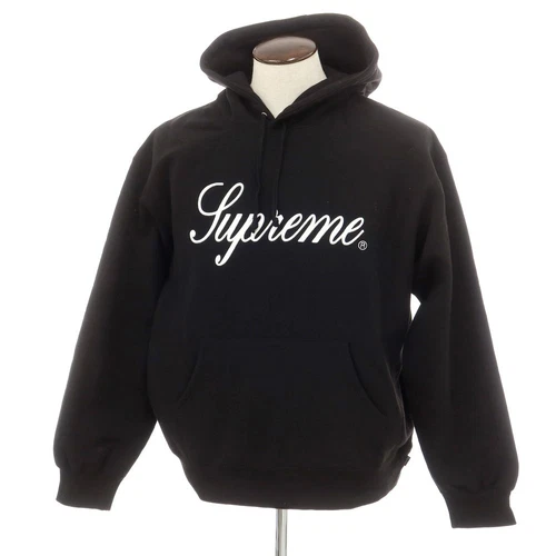 Sweat à capuche noir Supreme 2024FW brodé écriture R126