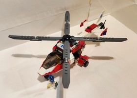 Lego City Rescue Helicopter Set 7903  w/ Instructions, Nearly Complete