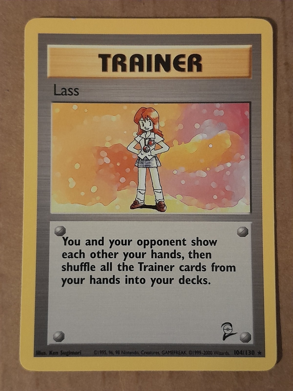 Pokemon Lass 104/130 Base Set 2 Rare LP See Pictures