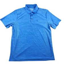Tommy Bahama Polo Shirt Mens Large Blue IslandZone Performance Golf Recycled