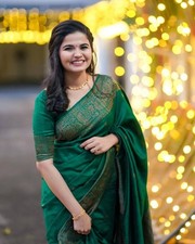 Green Saree Party Indian Wedding Designer Wear Blouse Sari Bollywood Pakistani