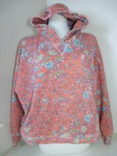 Hooey Hoodie Sweatshirt Womens Medium Oversized Floral Pullover Pouch Wide Boxy