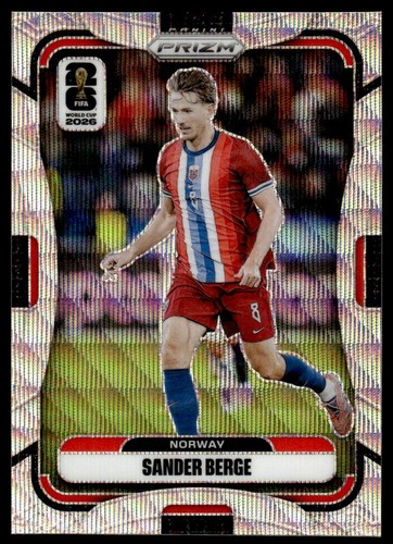 2026 Panini Prizm FIFA World Cup 328 Sander Berge Norway Soccer Silver Wave