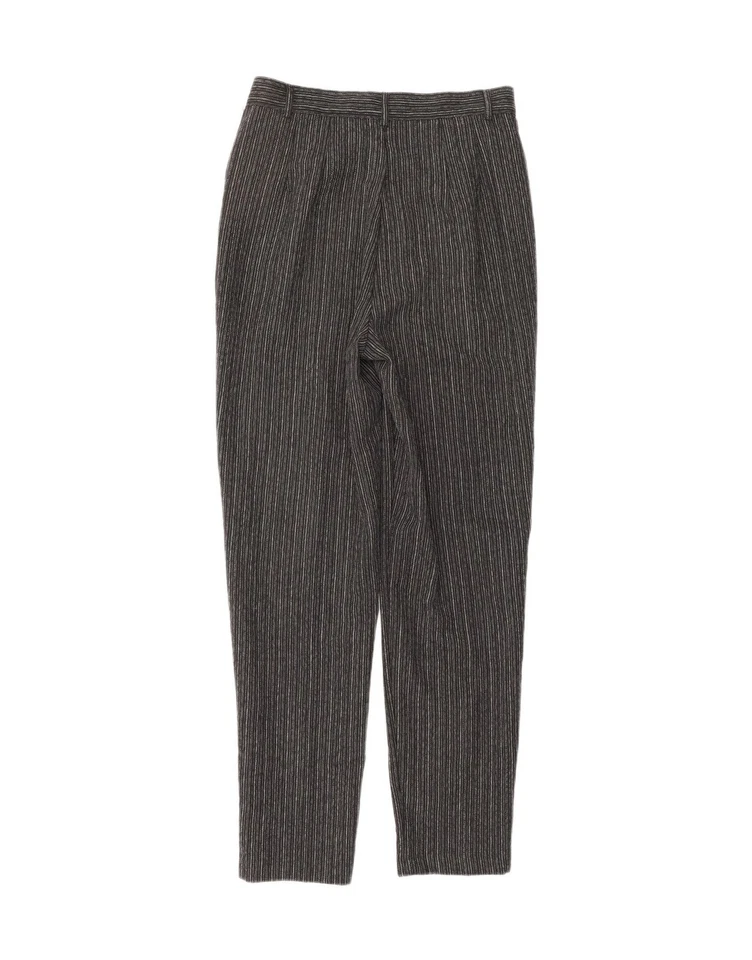 Pantalones informales cónicos para mujer SISLEY IT 44 medianos W28 L29 negros a rayas MY10 Foto 2 de 3