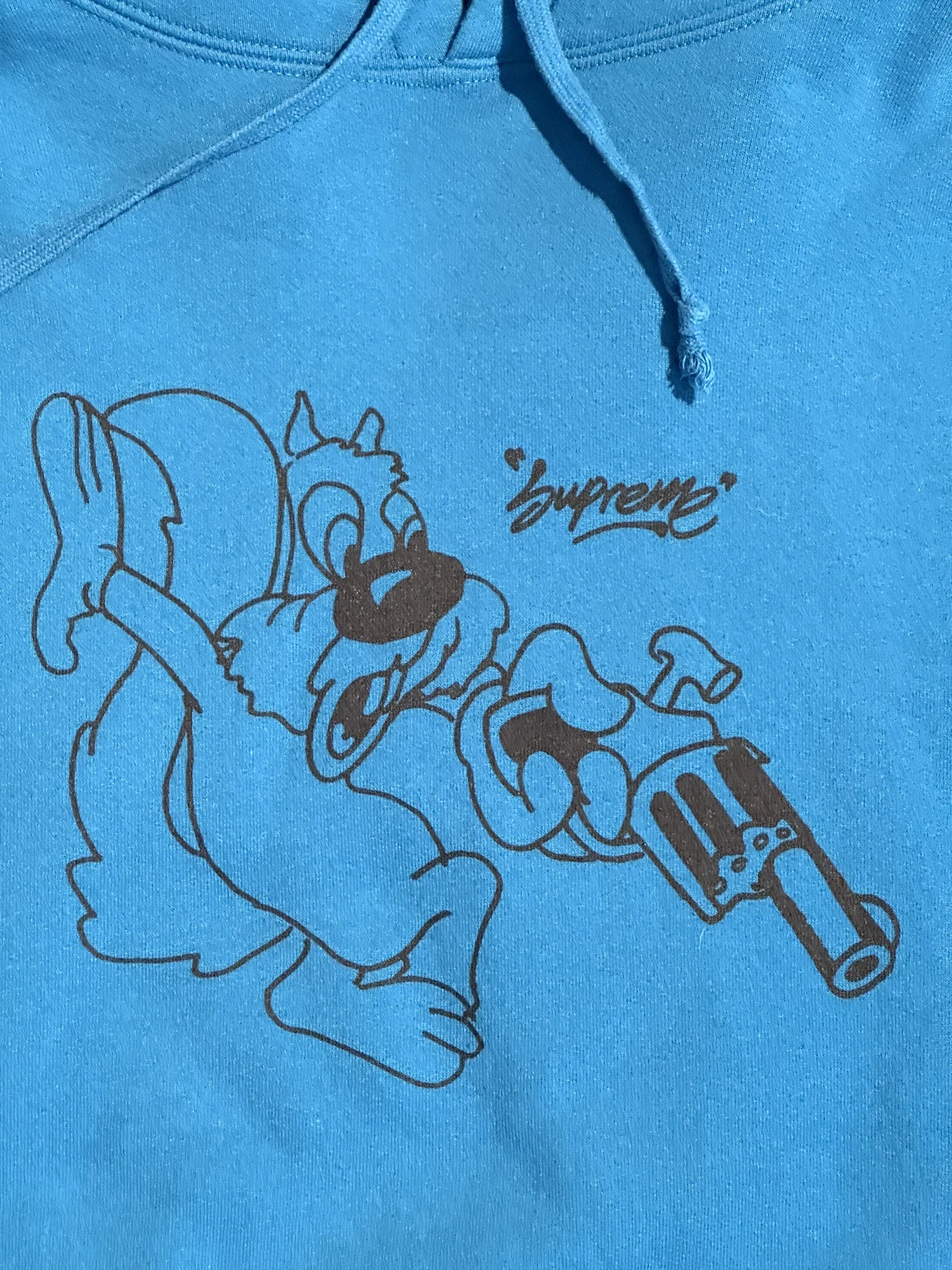 Felpa con cappuccio Supreme SS18 Lee Quinones Screwball Squirrel (blu) primavera estate 2018