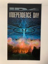Independence Day rare AU Lenticular 3D Counter Card Flyer Fox VHS Home Video